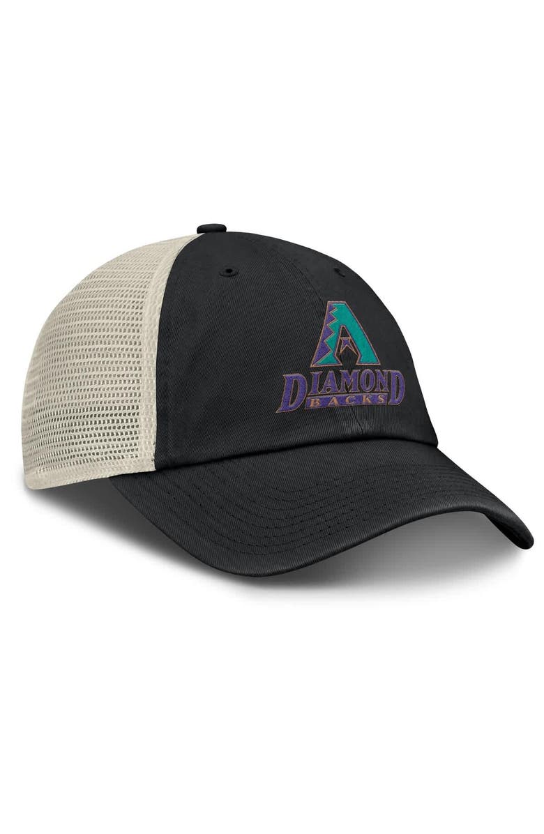 Nike Men's Nike Black/Natural Arizona Diamondbacks Cooperstown Collection Club Trucker Adjustable Hat, Alternate, color, 