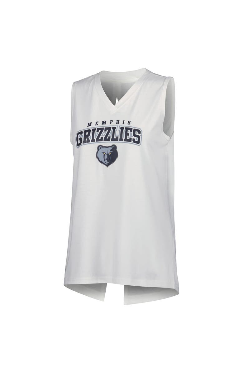 LEVELWEAR Women's Levelwear White Memphis Grizzlies Paisley Peekaboo Tank Top, Alternate, color, White