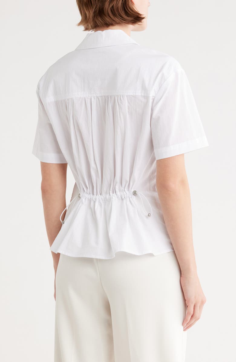 Scotch & Soda Cotton Camp Shirt, Alternate, color, Brilliant White