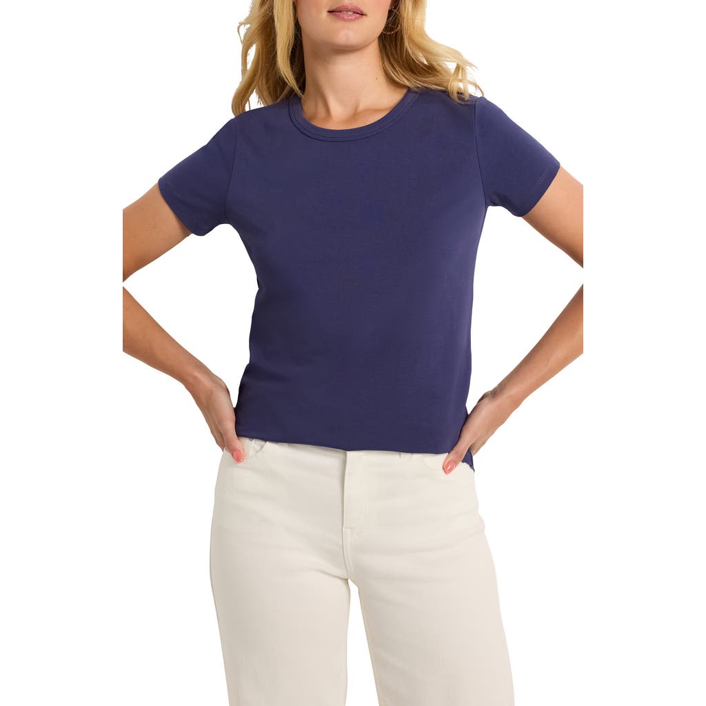 Nic + Zoe Nic+zoe Perfect Knit Crewneck T-shirt In Dusk