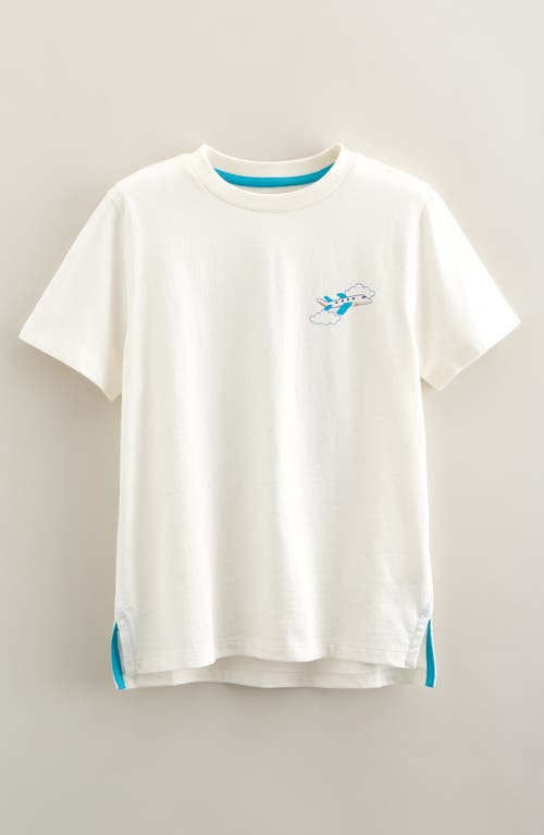 Tucker + Tate Kids' Graphic T-Shirt in Ivory Plane Clouds Graphic 