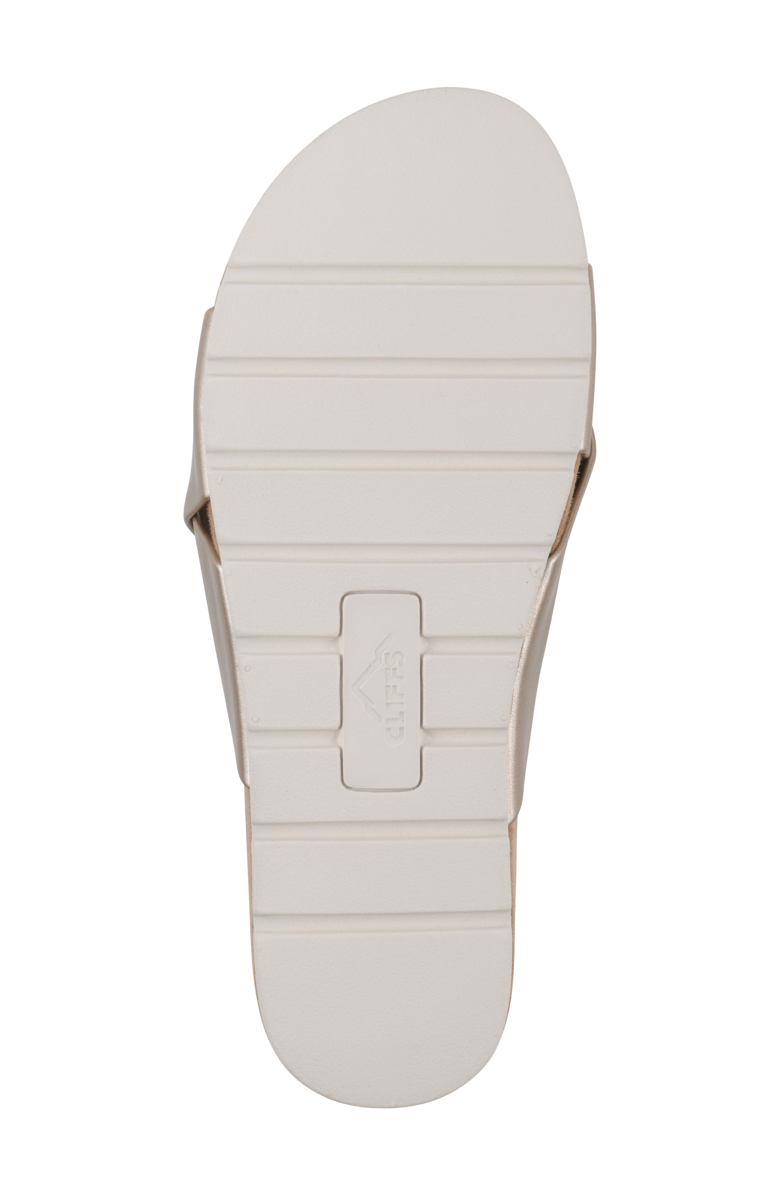 Tincie Slide Sandal, Alternate, color, PALE GOLD METALLIC SMOOTH
