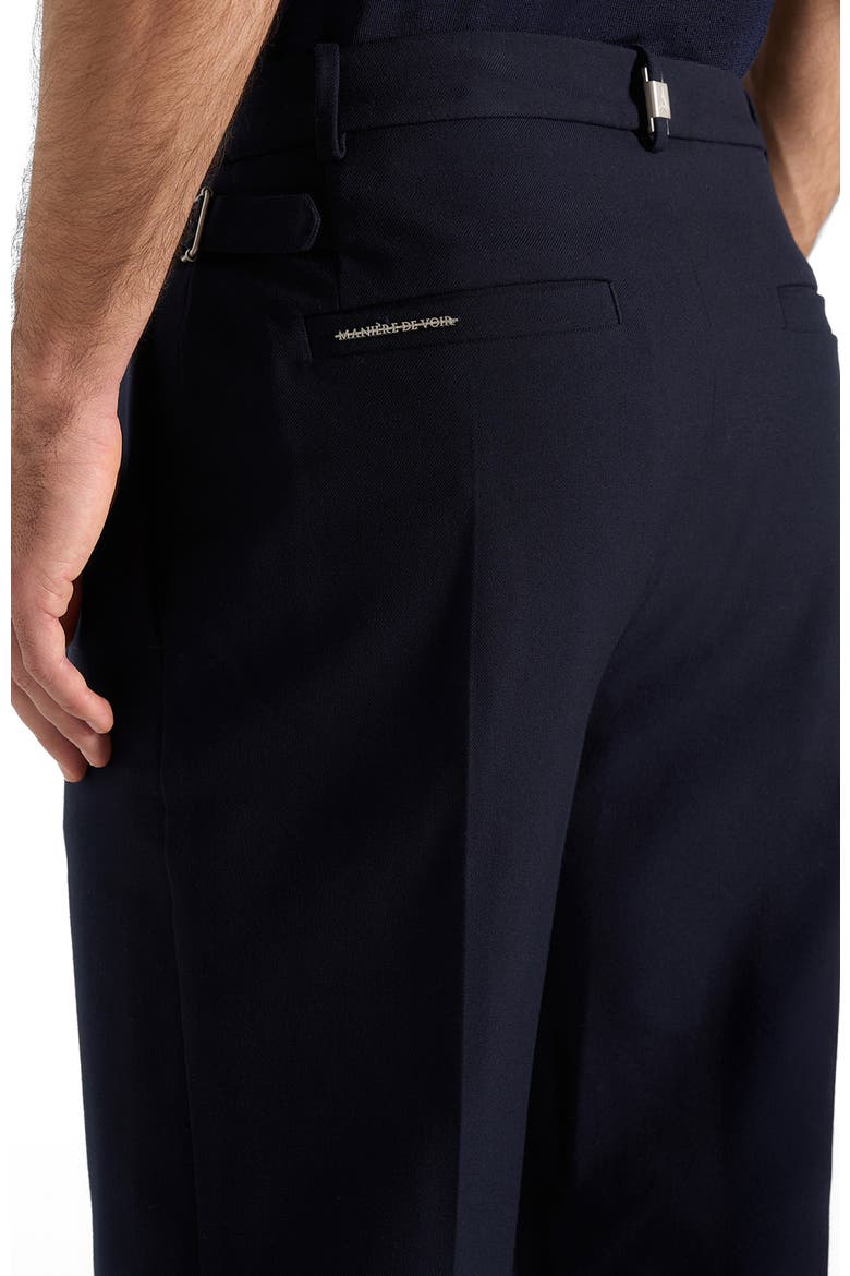Pierre Relaxed Fit Pleated Tailored Trousers, Alternate, color, Navy