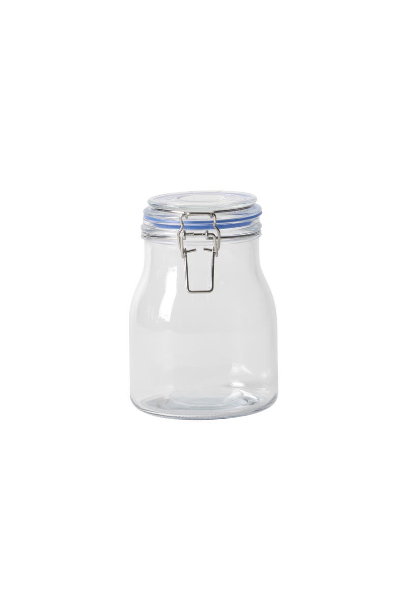 Lyon Court 4-Piece Glass Canister Set with Airtight Trigger Clamp Lids, Alternate, color, Cear