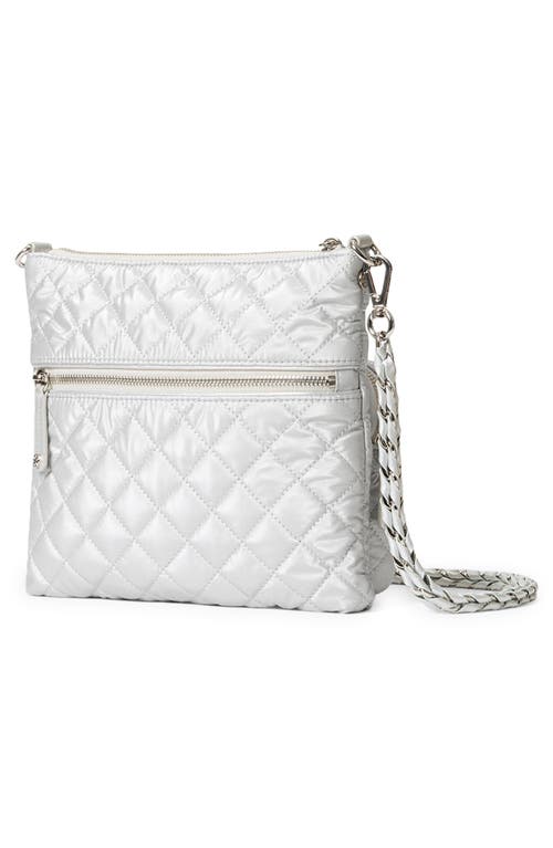 Mz Wallace Downtown Crosby Crossbody Bag In Oyster Metallic
