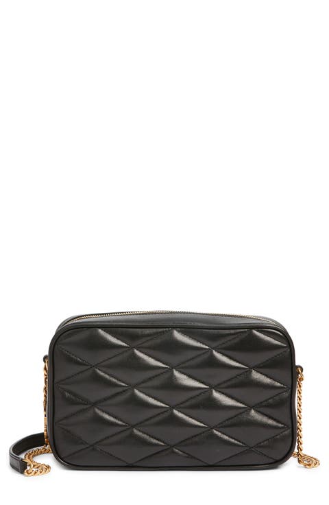 Gaby Diamond Quilted Leather Camera Bag