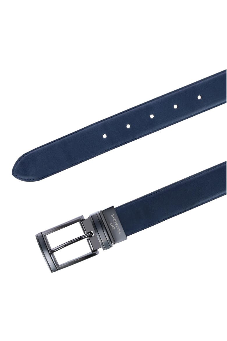 Maverick 32mm Reversible Leather Dress Belt, Alternate, color, Navy to Tan
