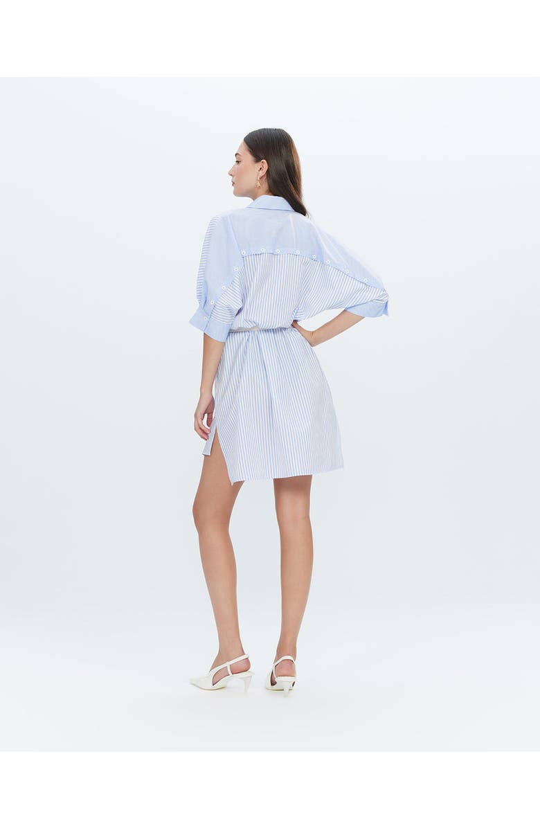 THEO The Label Echo Back Button Dolman Dress, Alternate, color, Sky Blue