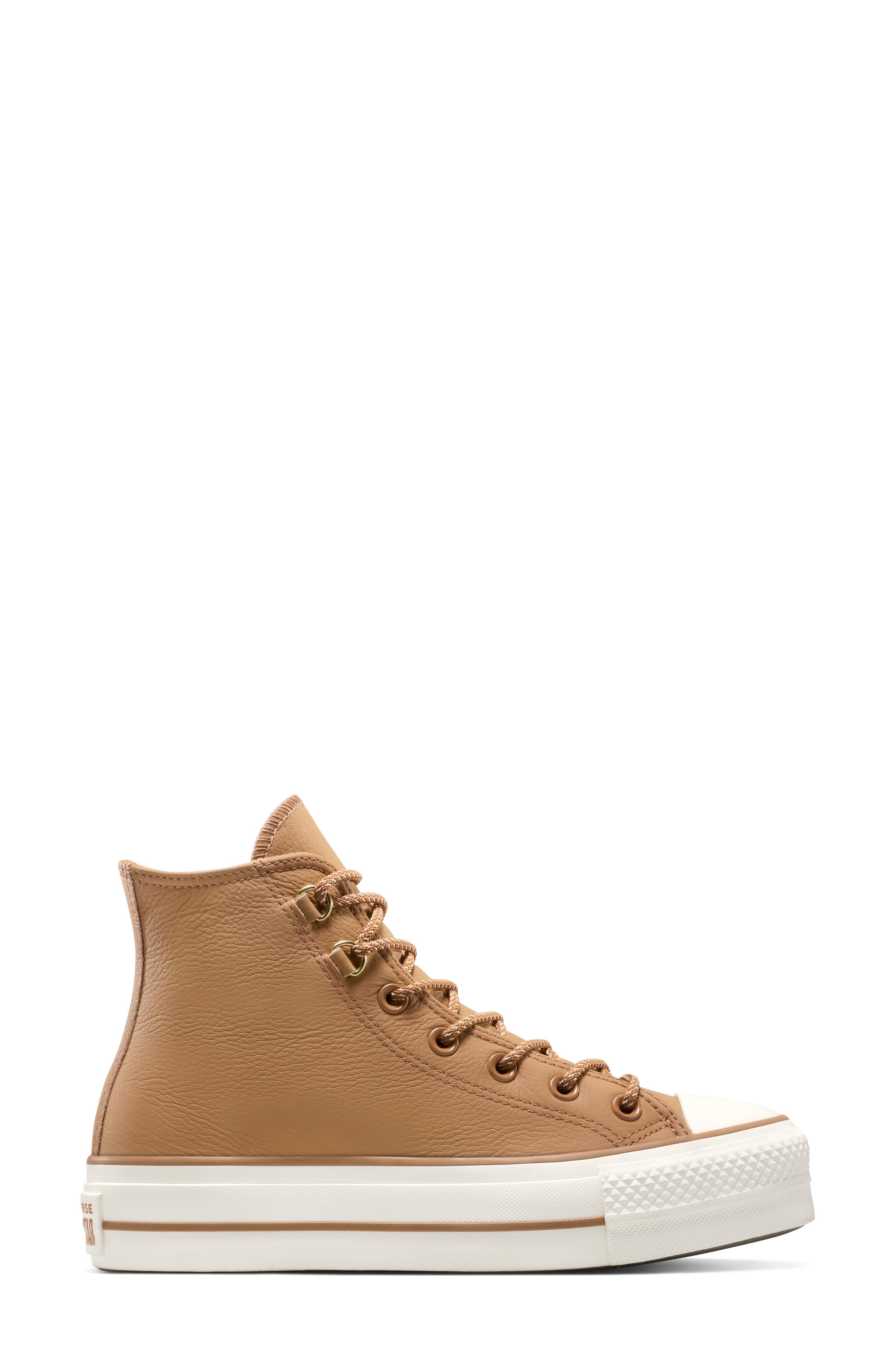 Converse Gender Inclusive Chuck Taylor All Star Lift Leather High Top Platform Sneaker, Alternate, color, Incensed/ Egret/ Gold