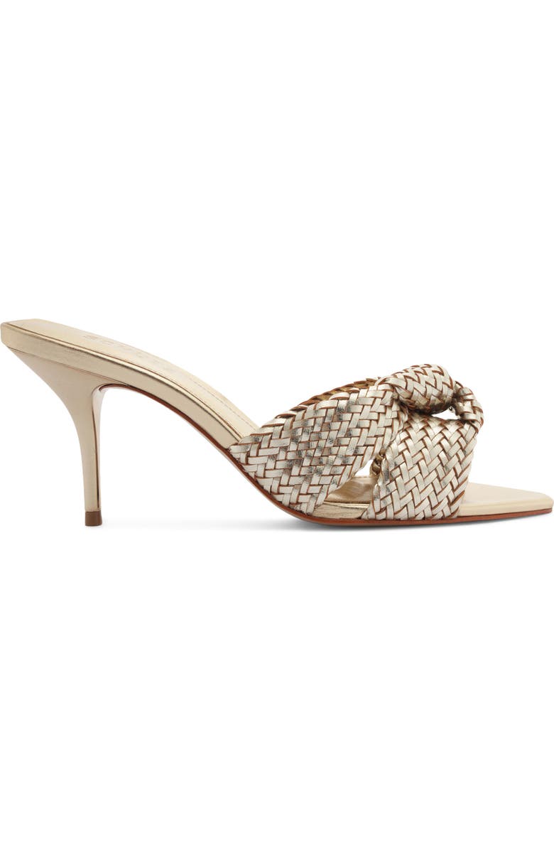 Schutz Marbella Pointed Toe Slide Sandal, Alternate, color, Platina