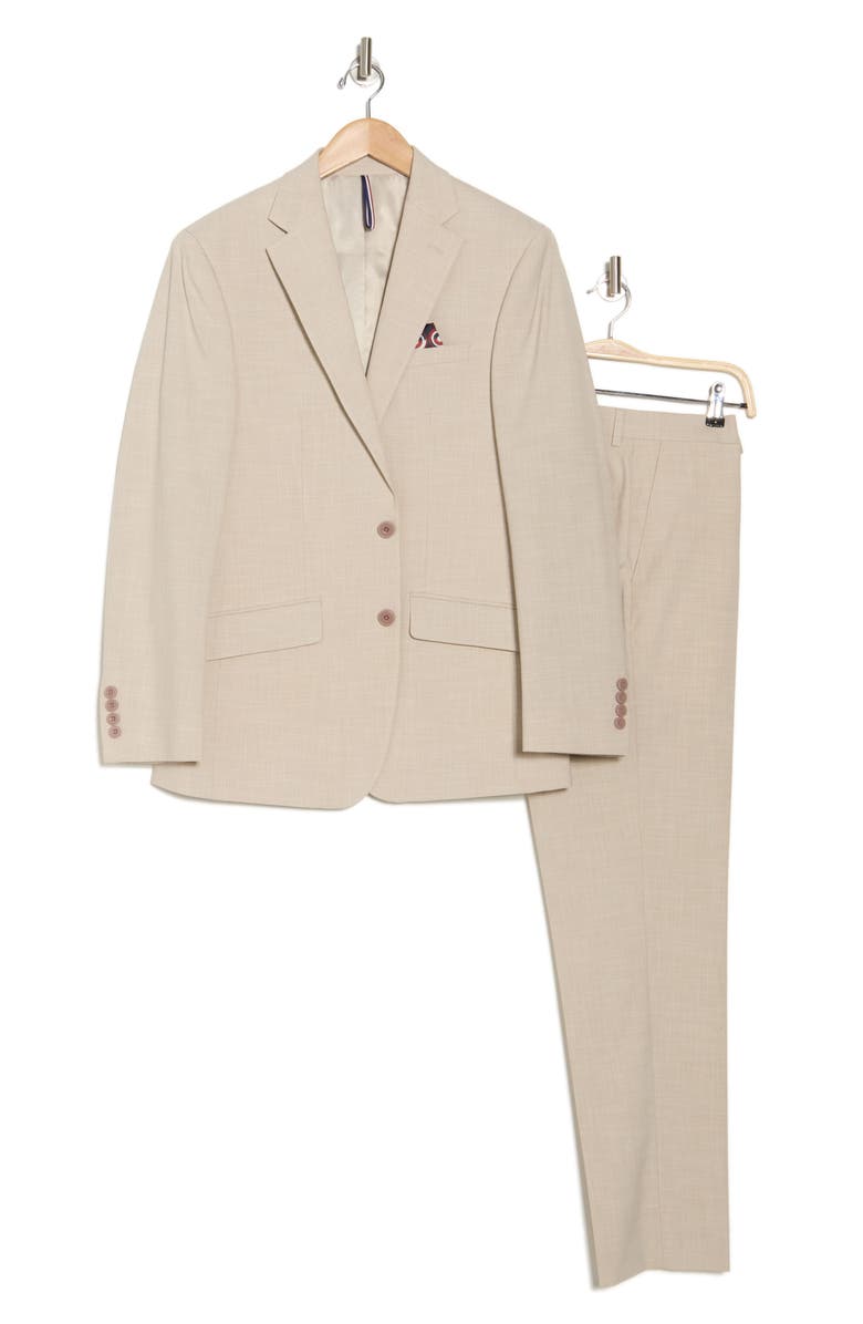 Ben Sherman Slim Fit Solid Notch Lapel Stretch Suit, Alternate, color,