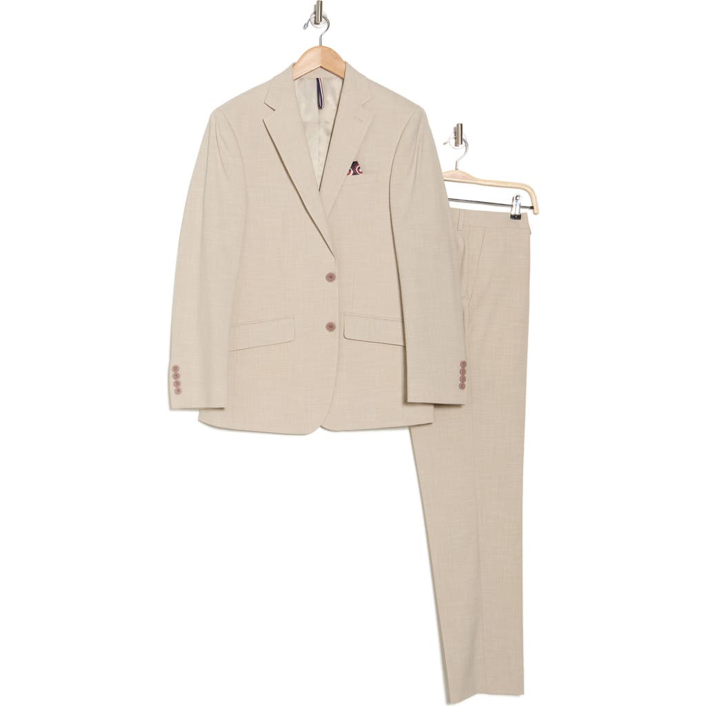 Ben Sherman Slim Fit Solid Notch Lapel Stretch Suit