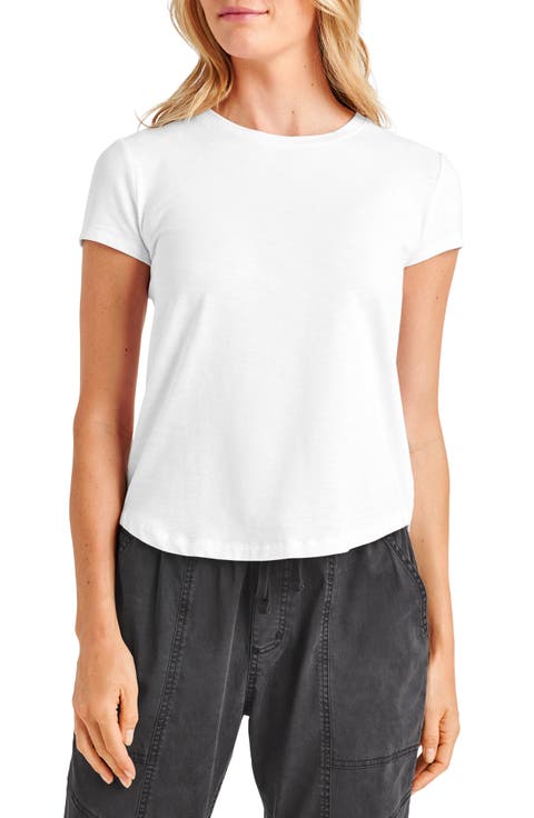 Abbie Cotton Blend Slub Jersey T-Shirt