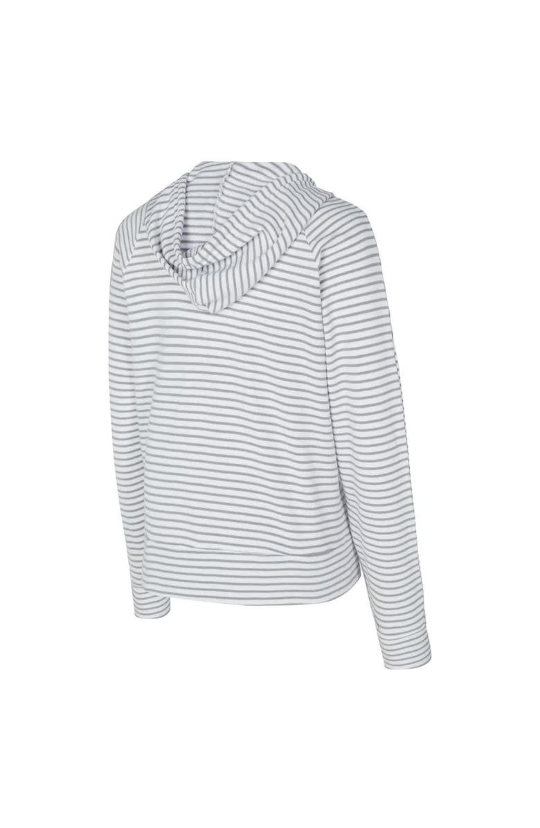 CONCEPTS SPORT Women's Concepts Sport White/Gray Buffalo Bills Liftoff Striped V-Neck Hoodie, Alternate, color, White