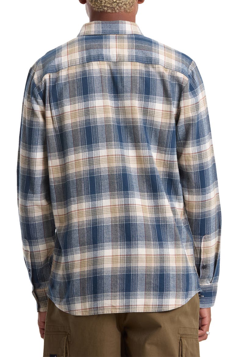 Caden Plaid Button-Up Shirt, Alternate, color, DIRTY WHITE