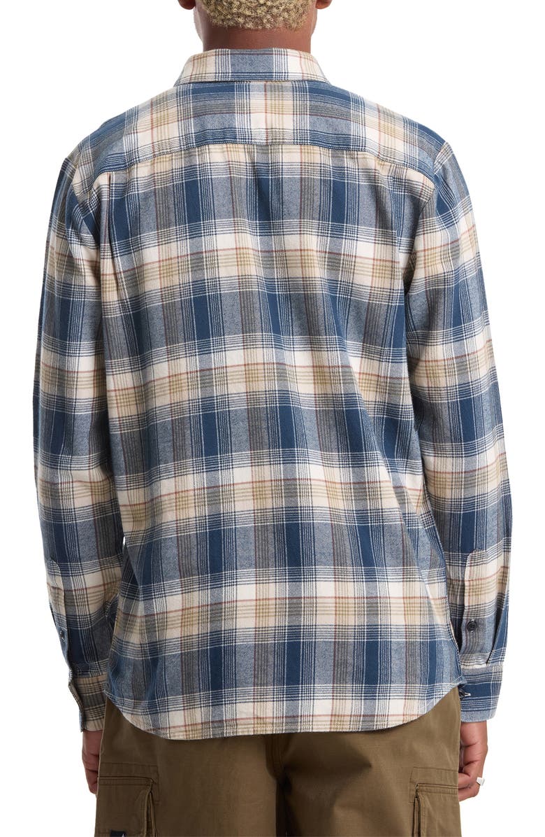 Volcom Caden Plaid Button-Up Shirt, Alternate, color, Dirty White