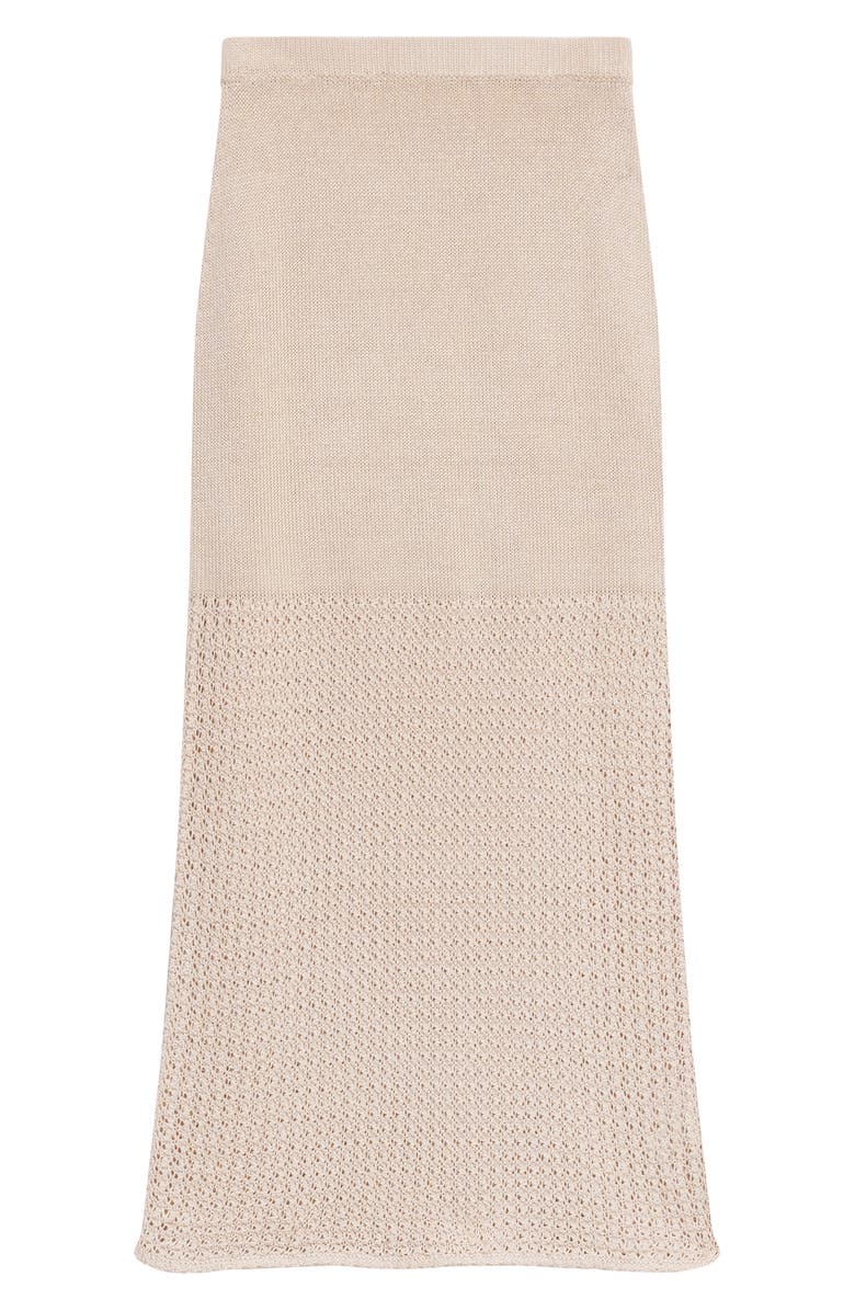 Theory Open Stitch Detail Cotton Maxi Sweater Skirt, Alternate, color, 