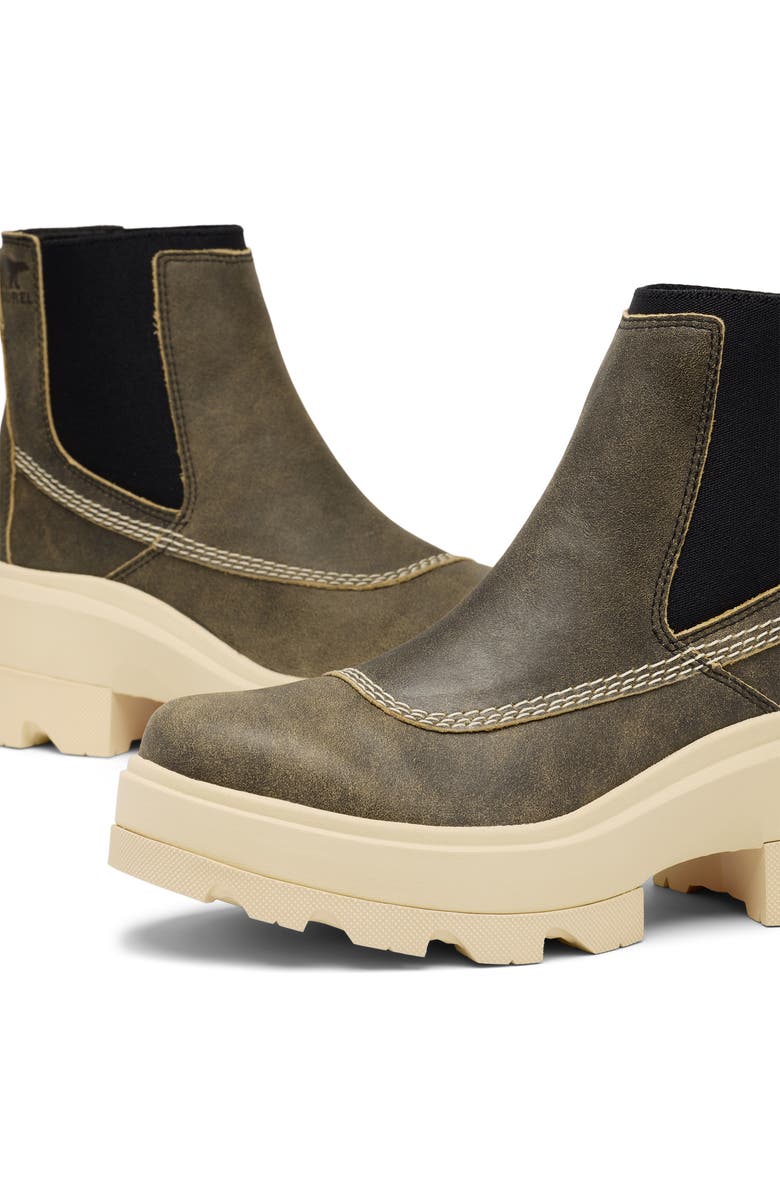 SOREL Joan FRWD Waterproof Chelsea Boot, Alternate, color, Canoe/ Bleached Ceramic