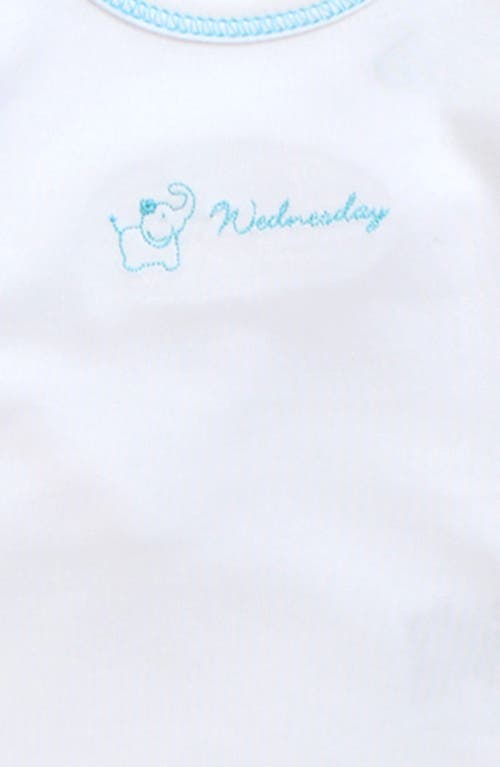 Kissy Kissy Days Of The Week Set Of 7 Bodysuits In White