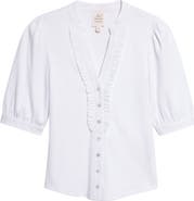 Cinq à Sept Junie Ruffle Rib Top