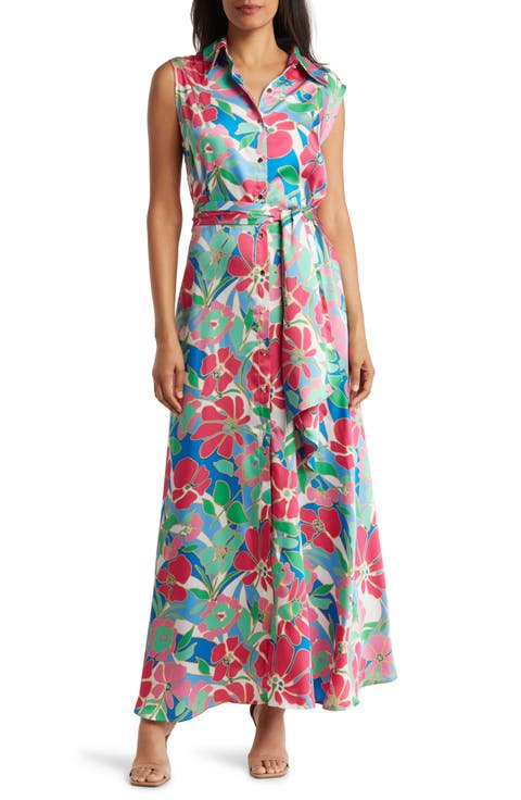 Evangeline Sleeveless Maxi Shirtdress (Plus)