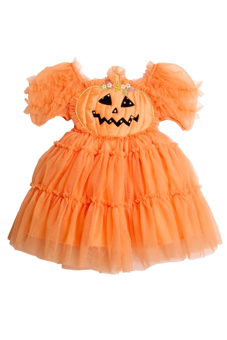 Pumpkin Dress for Girls, Main, color, Orange