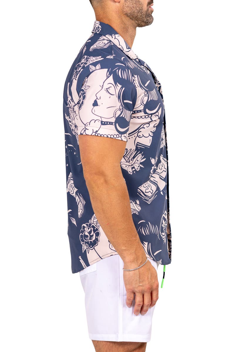 Maceoo Marthyr0400 Short Sleeve Camp Shirt, Alternate, color, Blue