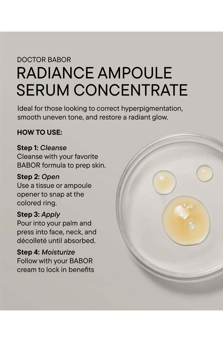 BABOR Radiance Ampoule Serum Concentrate, Alternate, color, 