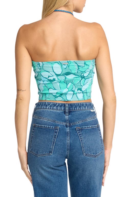 Billabong Keep It Simple Smocked Tube Top In Green