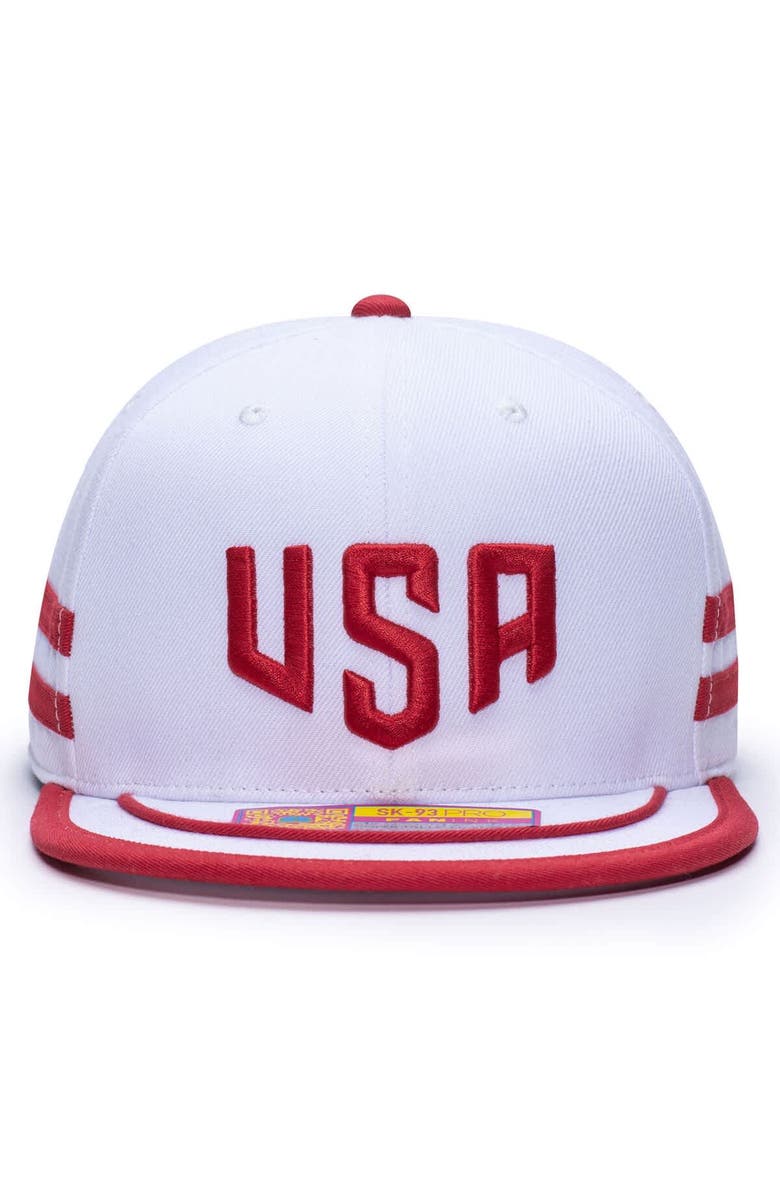 FAN INK Men's Fan Ink  White USMNT Off-Shore Snapback Hat, Alternate, color, White