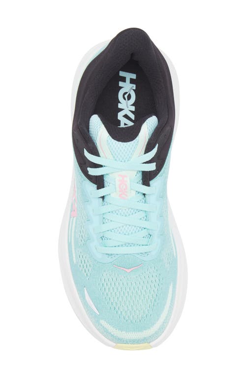 Hoka Bondi 9 Running Shoe In Blue Spark/mint Fluorite
