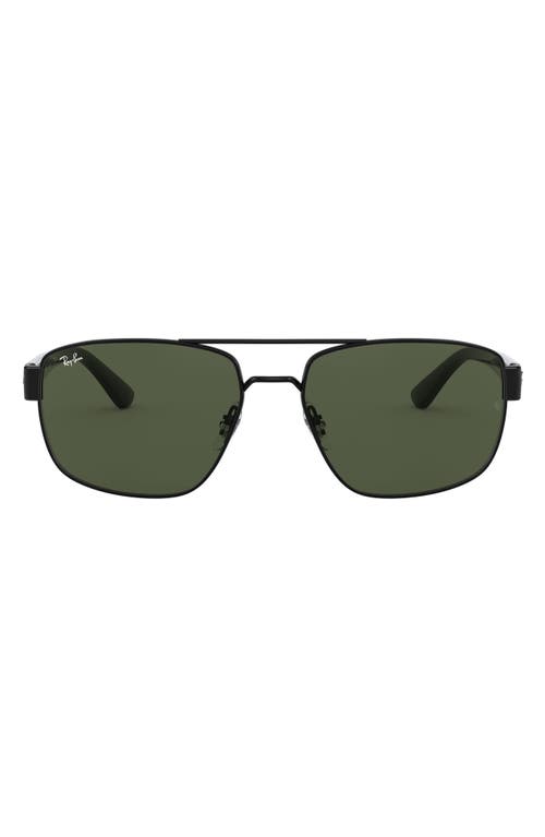 Ray Ban Ray-ban 60mm Navigator Sunglasses In Black/green
