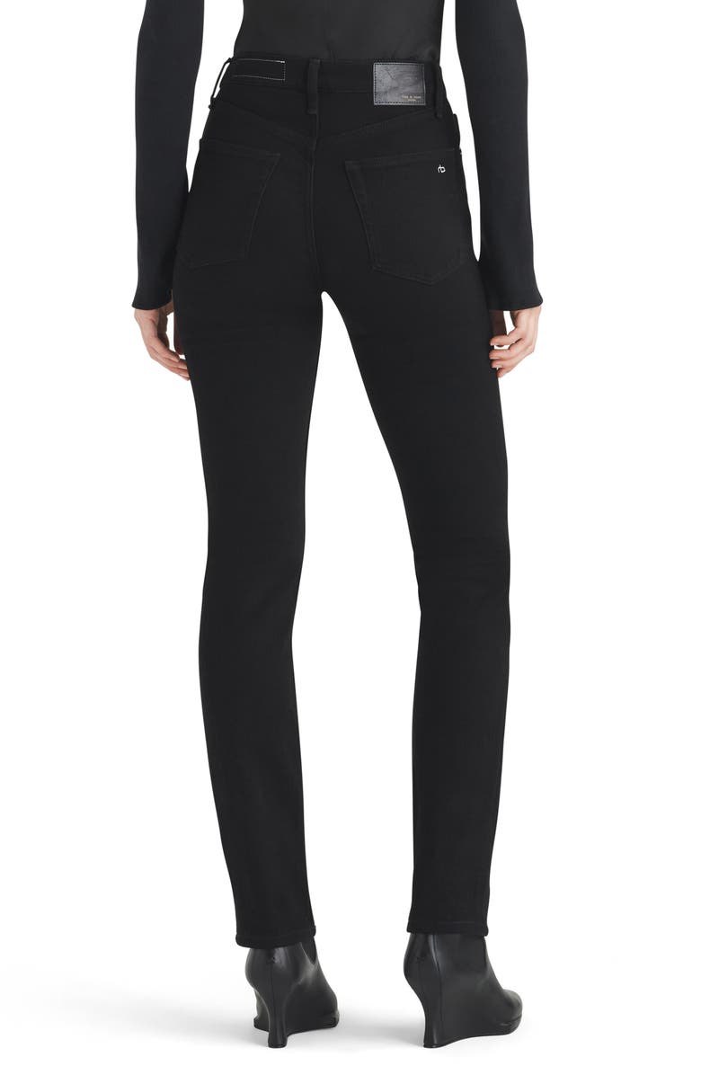 rag & bone Wren High Waist Slim Jeans, Alternate, color, Black