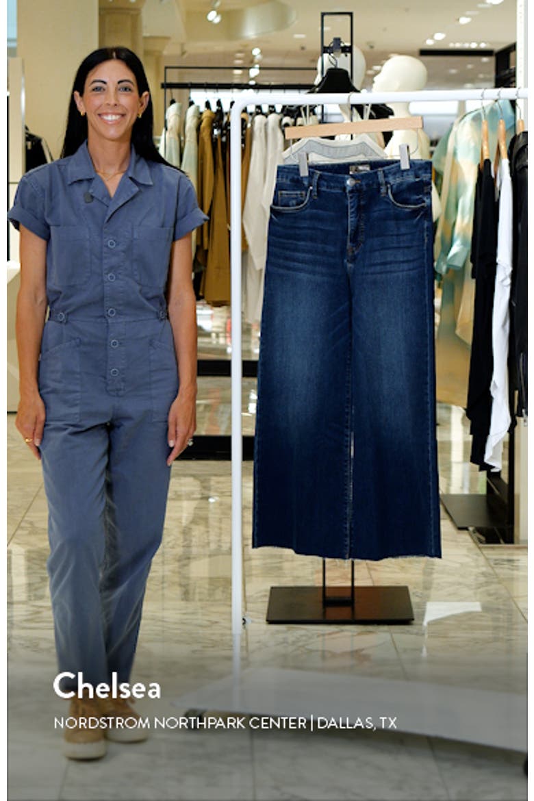 Meg Fab Ab Raw Hem Ankle Wide Leg Jeans video