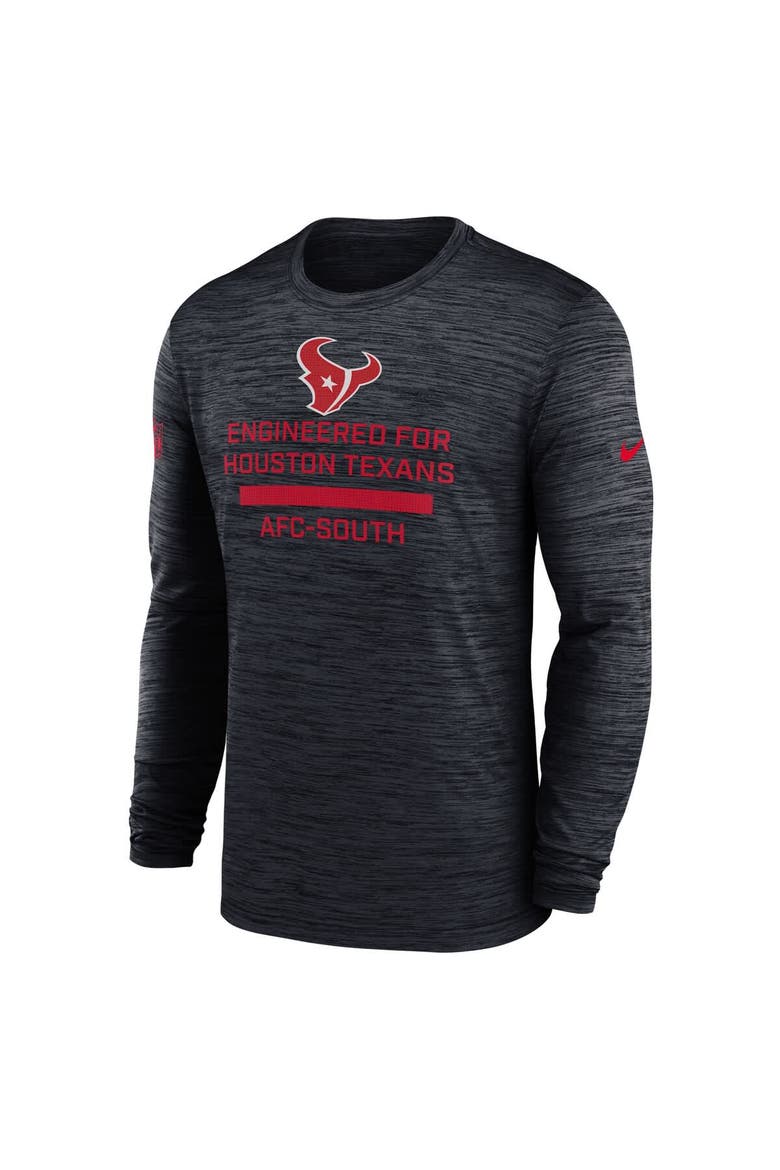 Men's Nike Navy Houston Texans Sideline Velocity Performance Long Sleeve T-Shirt, Alternate, color, Navy