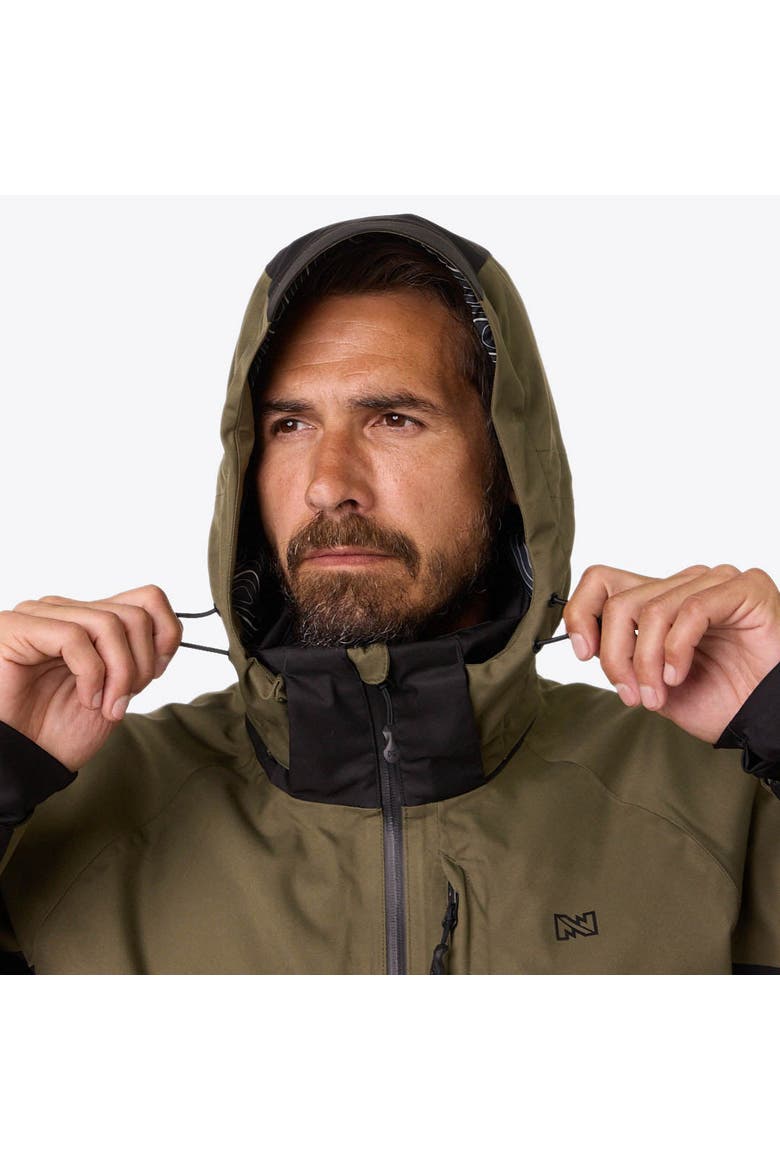 Denali Anorak Heated Waterproof 1/4 Zip Snow Jacket, Alternate, color, Olive