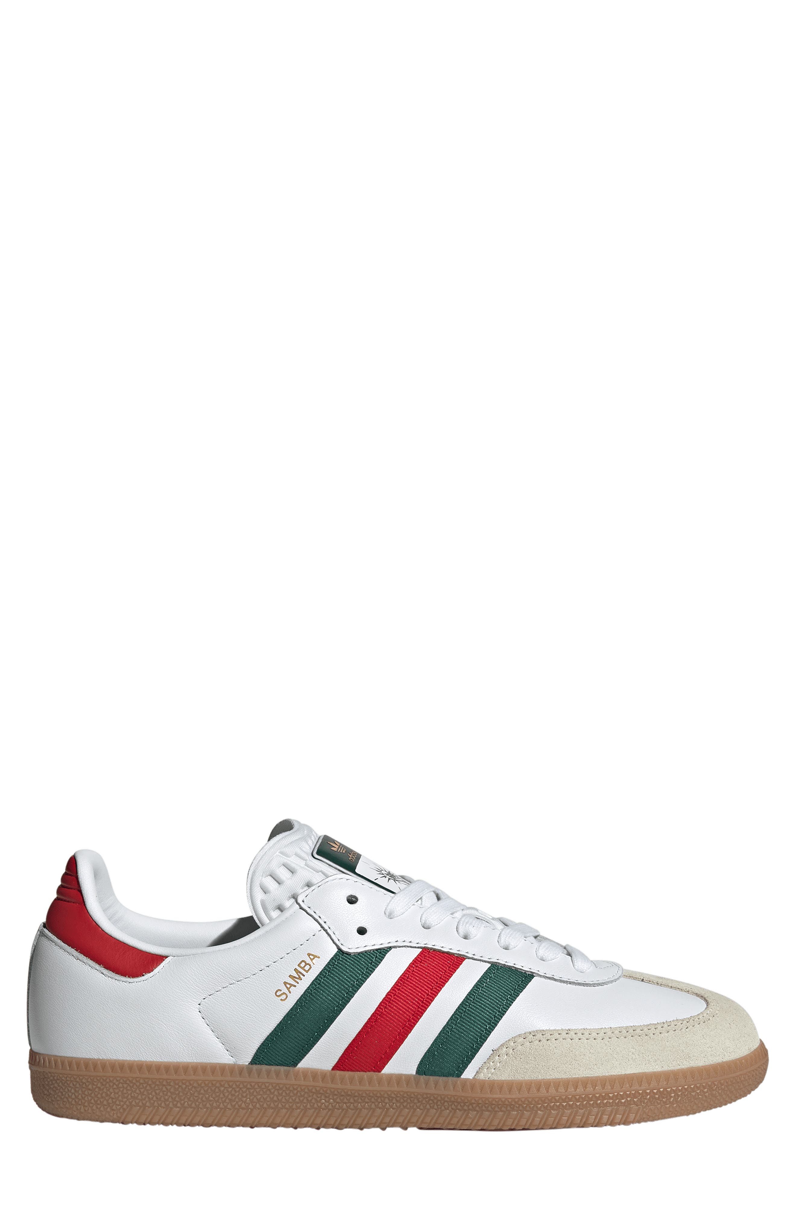 x FIFA Gender Inclusive Samba OG Sneaker, Alternate, color, WHITE/ BETTER SCARLET/ GREEN