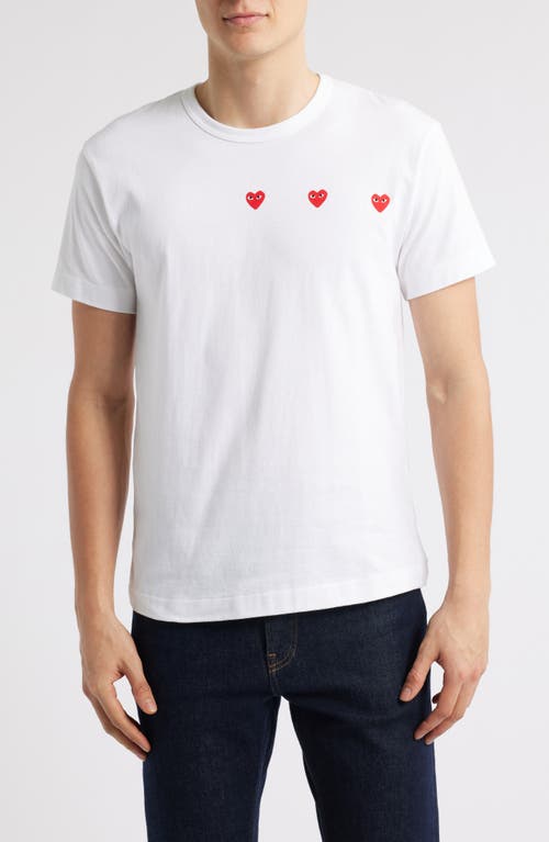 Comme des Garçons PLAY Many Hearts Graphic T-Shirt in White  product