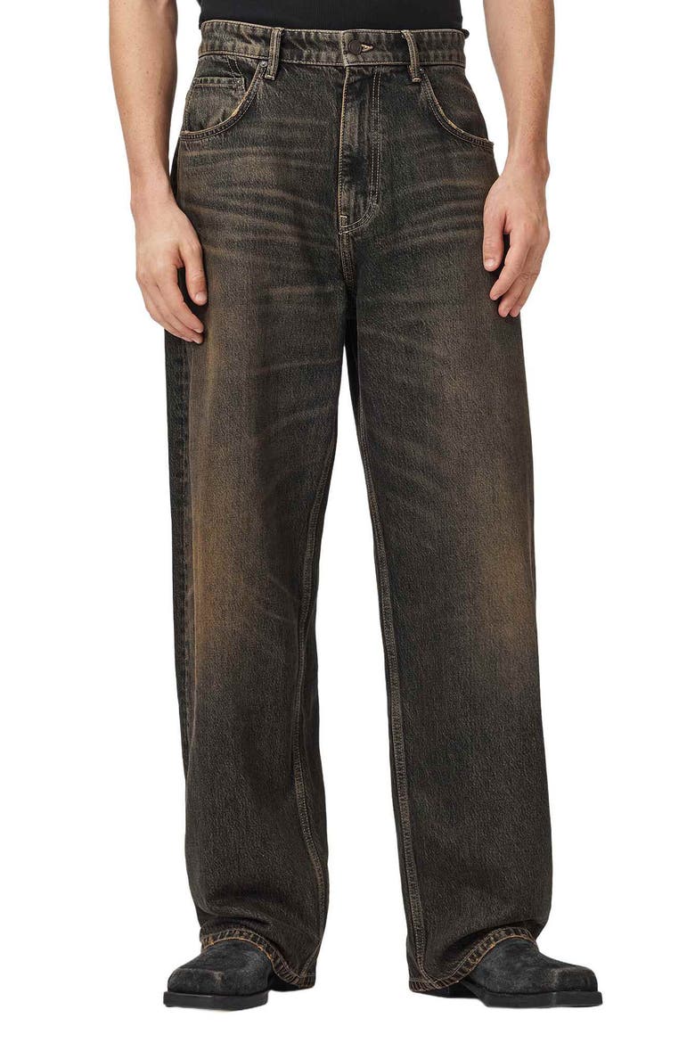 Rivet Sloch Straight Leg Jeans, Main, color, WASHED BROWN