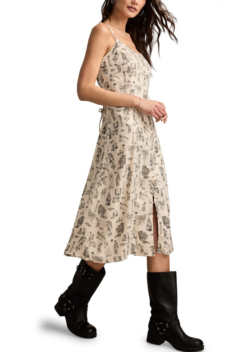 Lucky Brand Simone Allover Print A-Line Dress, Alternate, color,