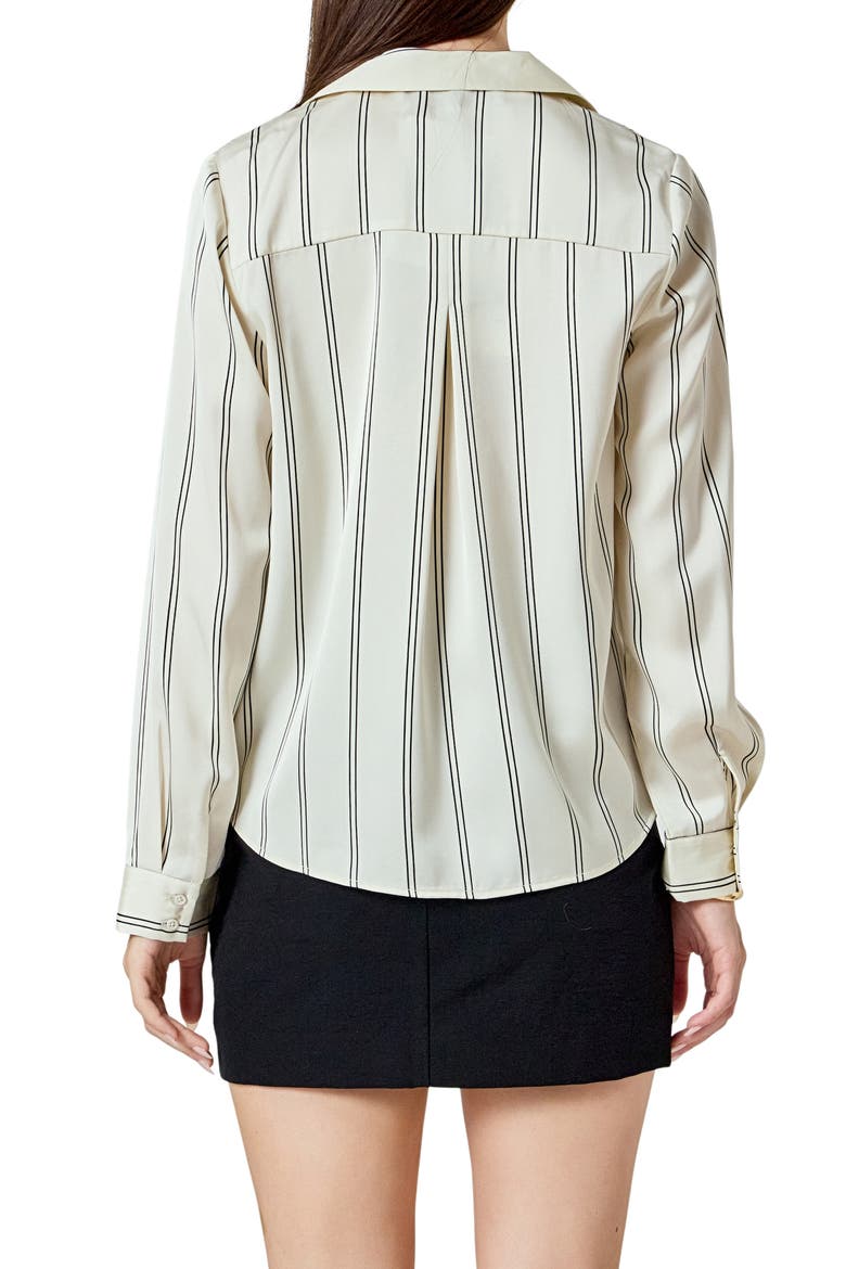 Stripe Wrap Front Top, Alternate, color, IVORY STRIPES