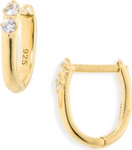 Madewell Demi-Fine Crystal Huggie Hoop Earrings