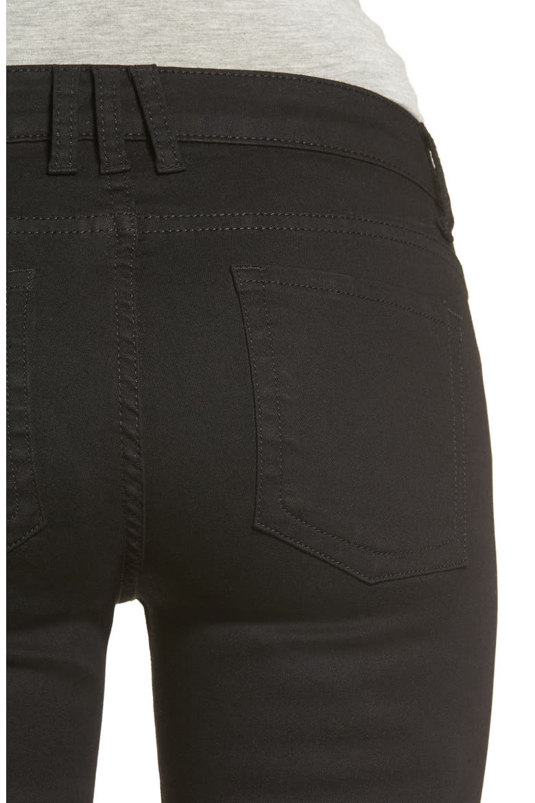 Natalie Stretch Bootleg Jeans, Alternate, color, BLACK