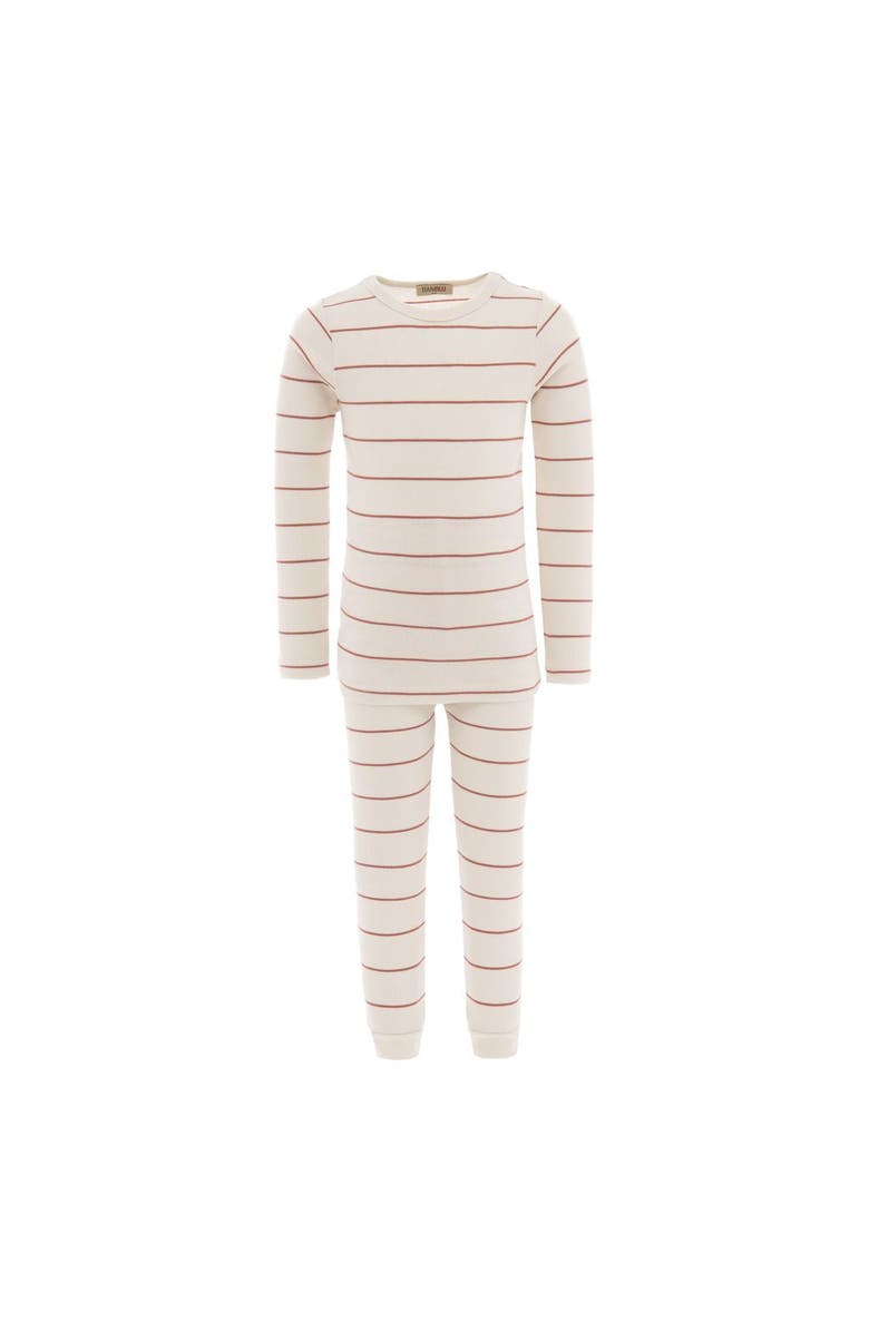 Banblu Striped Modal Outfit, Main, color, Beige
