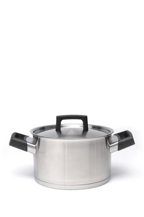 Silver/Black Ron 8" Covered Casserole