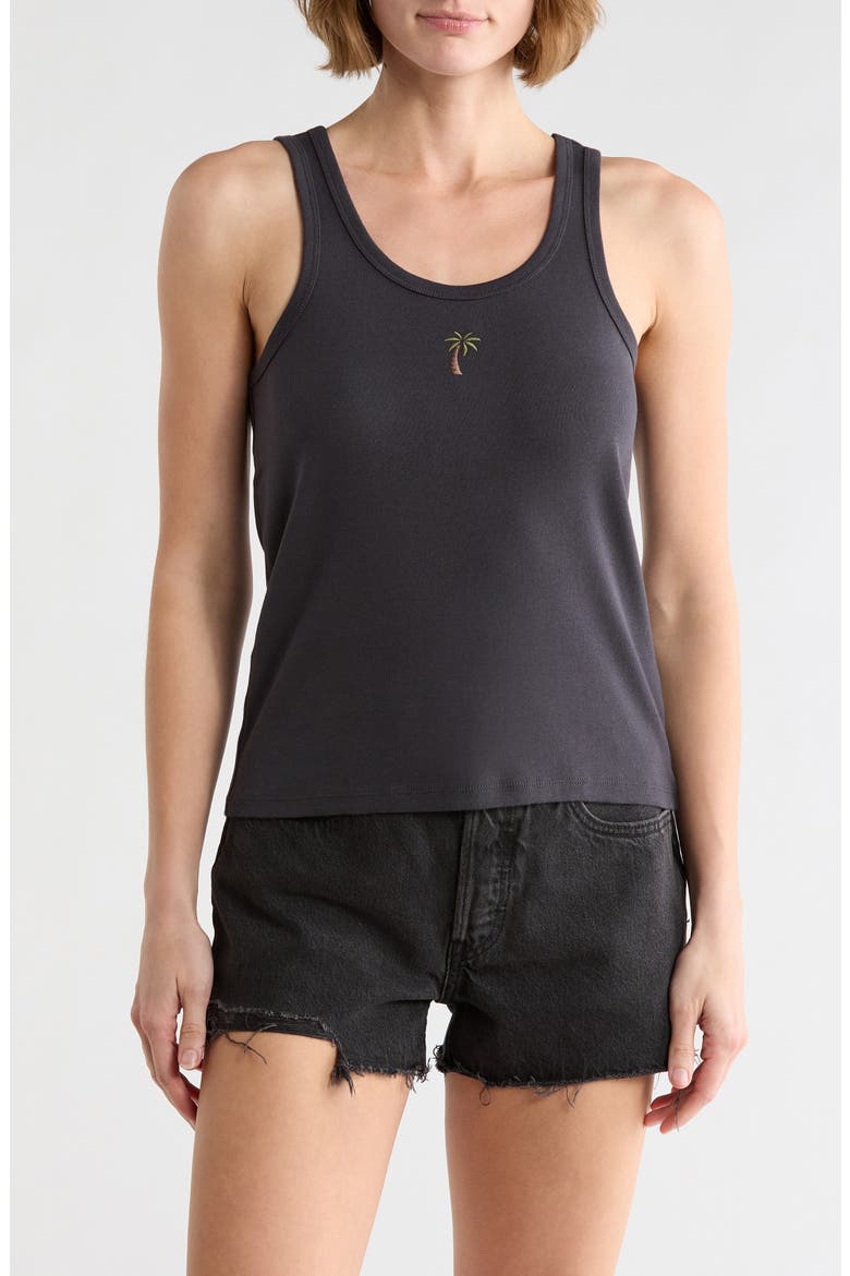 Mini Motif Tank Top, Main, color, BLACK SANDS