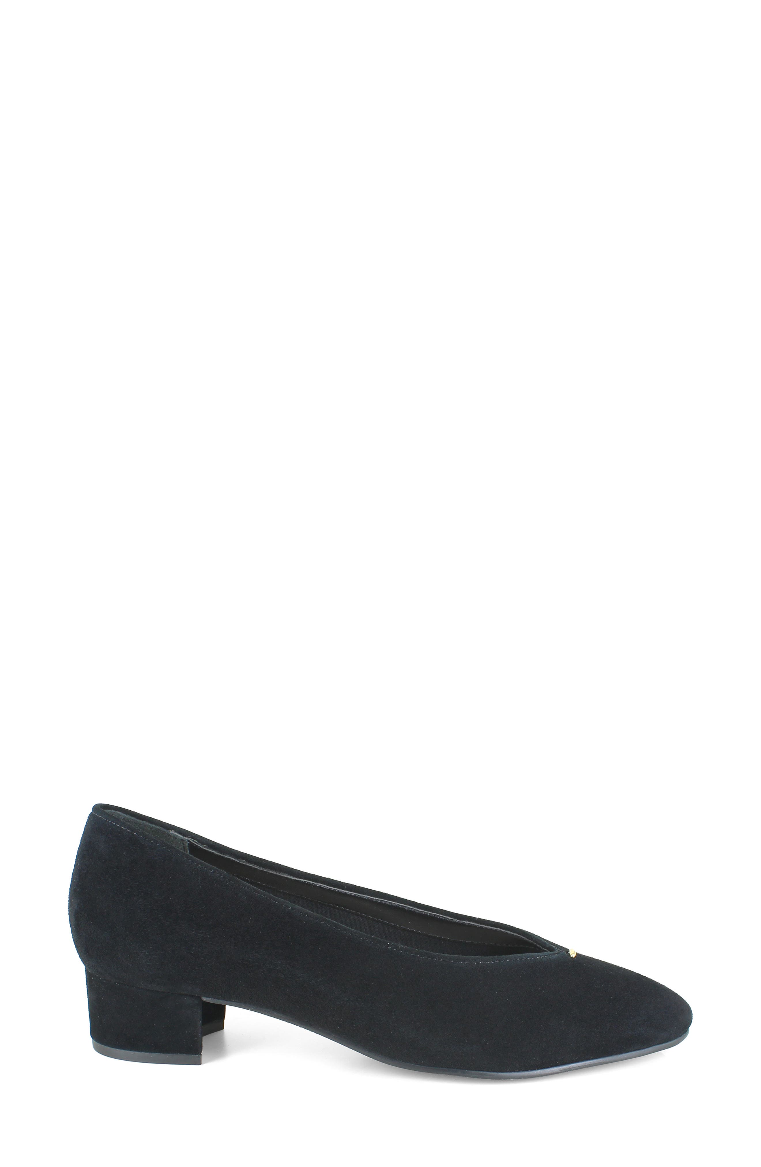 Hannah Block Heel Pump, Alternate, color, BLACK SUEDE