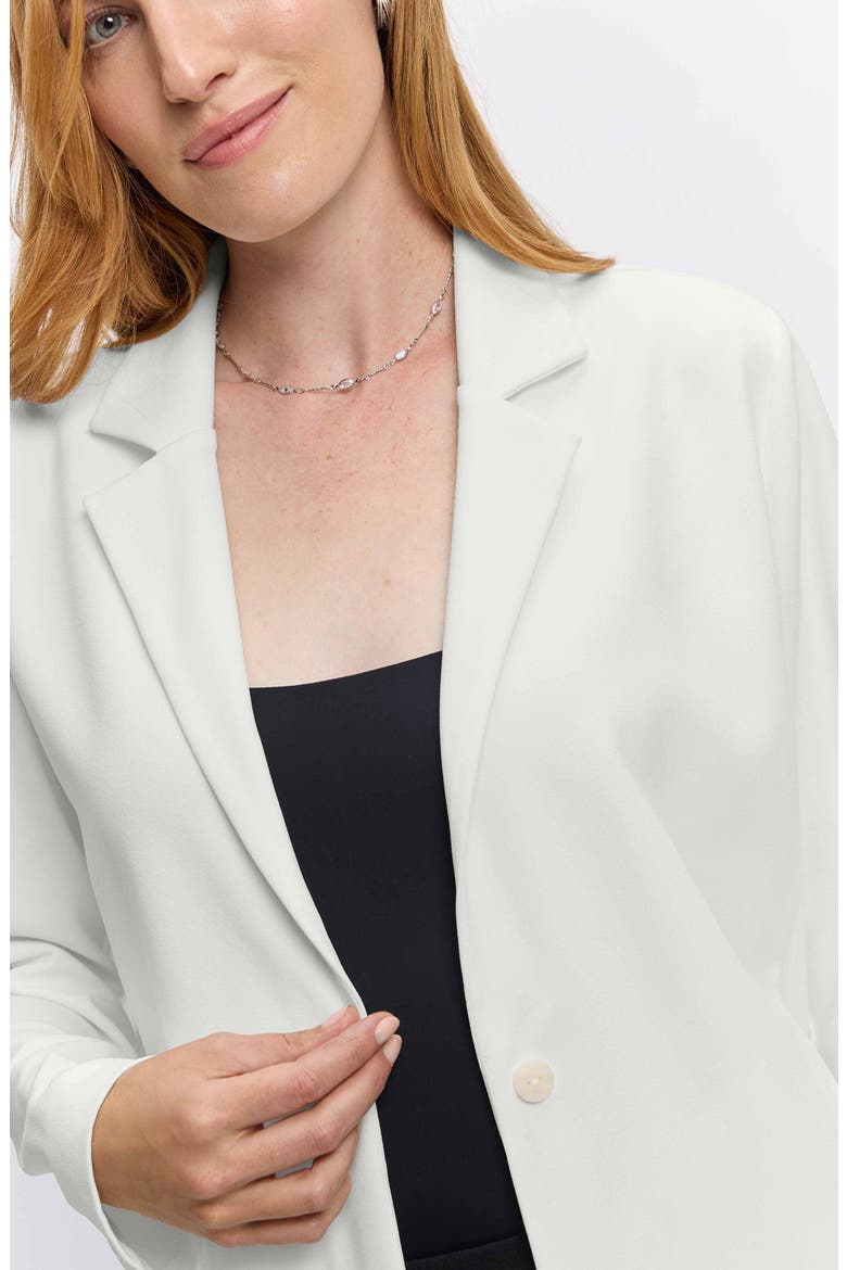 Morgan Crepe Knit Blazer, Alternate, color, ECRU