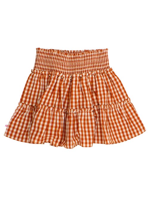 Rufflebutts Smocked Twirl Skirt In Orange