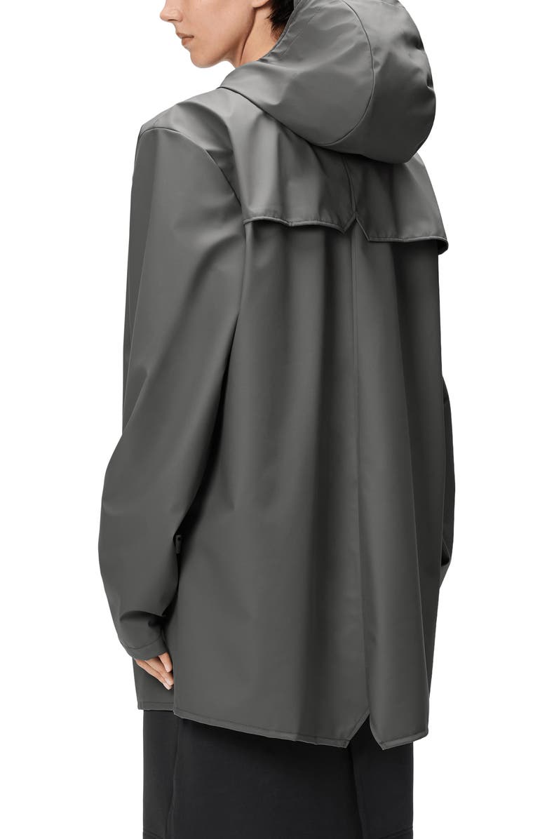 Rains Gender Inclusive Lightweight Hooded Waterproof Rain Jacket, Alternate, color, Grey